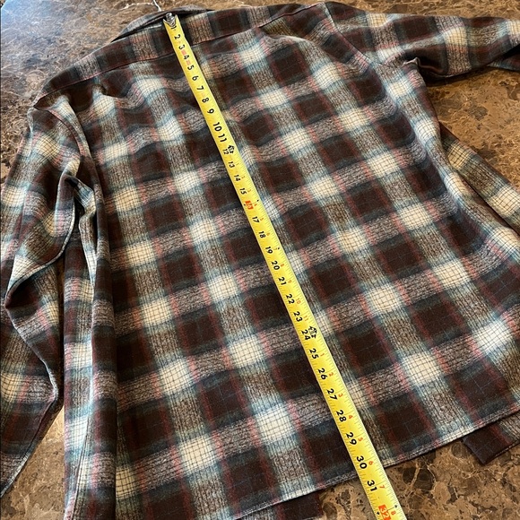 Pendleton Men’s Plaid Board Shirt L Tall~100% Pure Virgin Wool~Chest Pockets~USA - Picture 13 of 13
